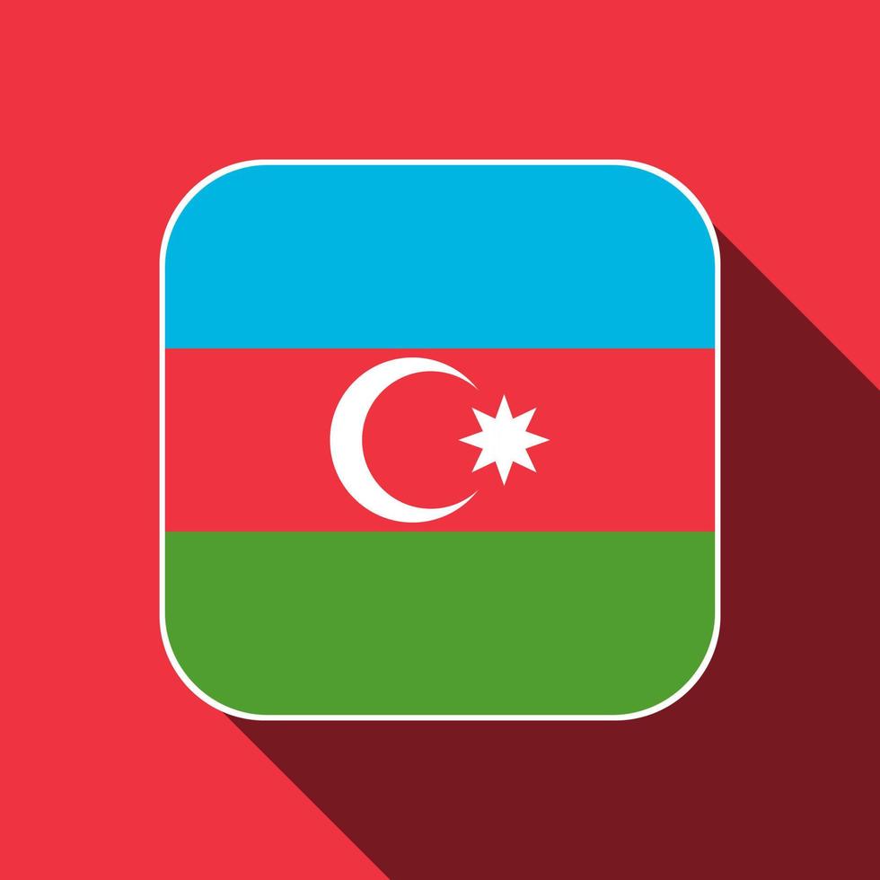 Azerbaijan flag, official colors. Vector illustration.