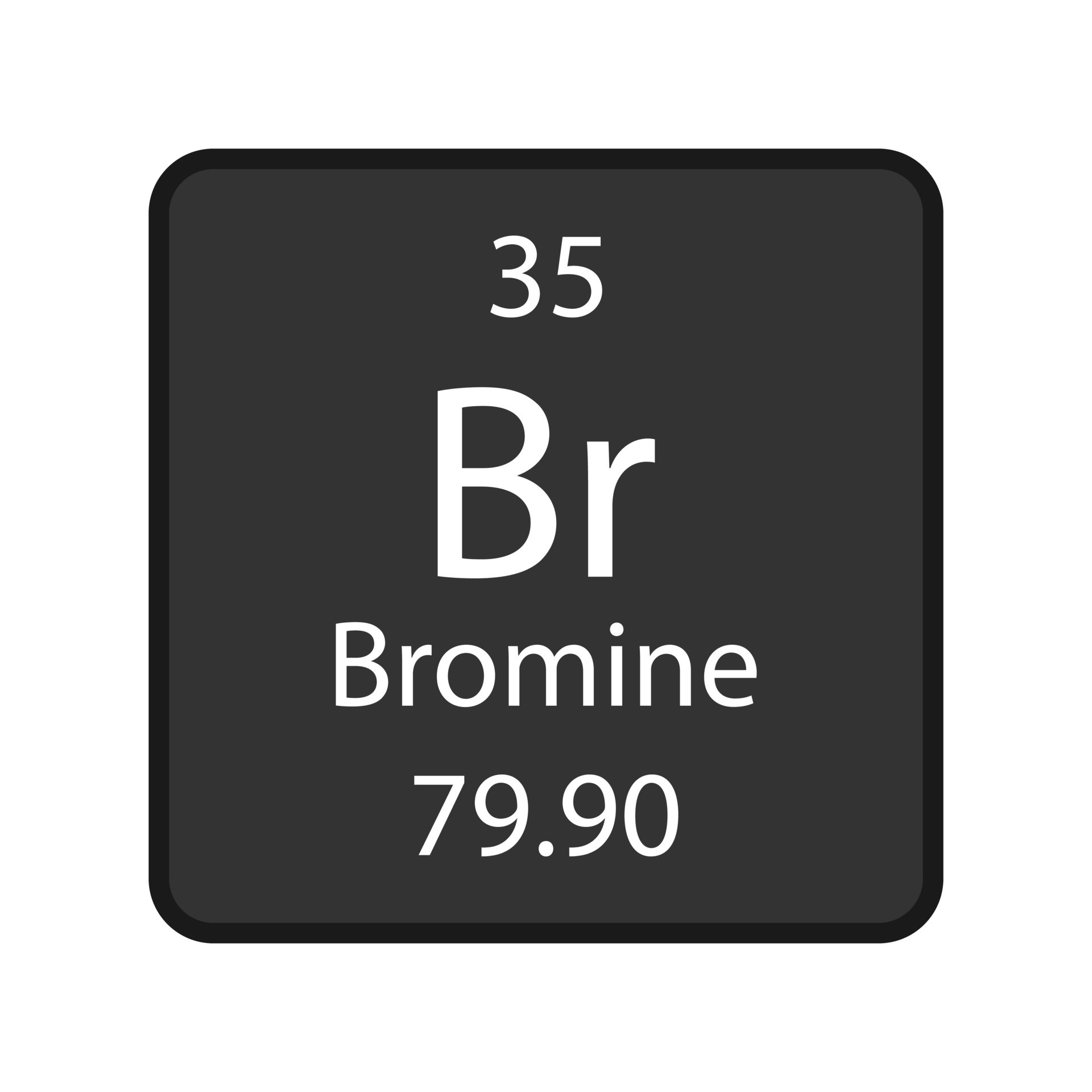 Bromine symbol. Chemical element of the periodic table. Vector illustration. 11223417 Vector Art