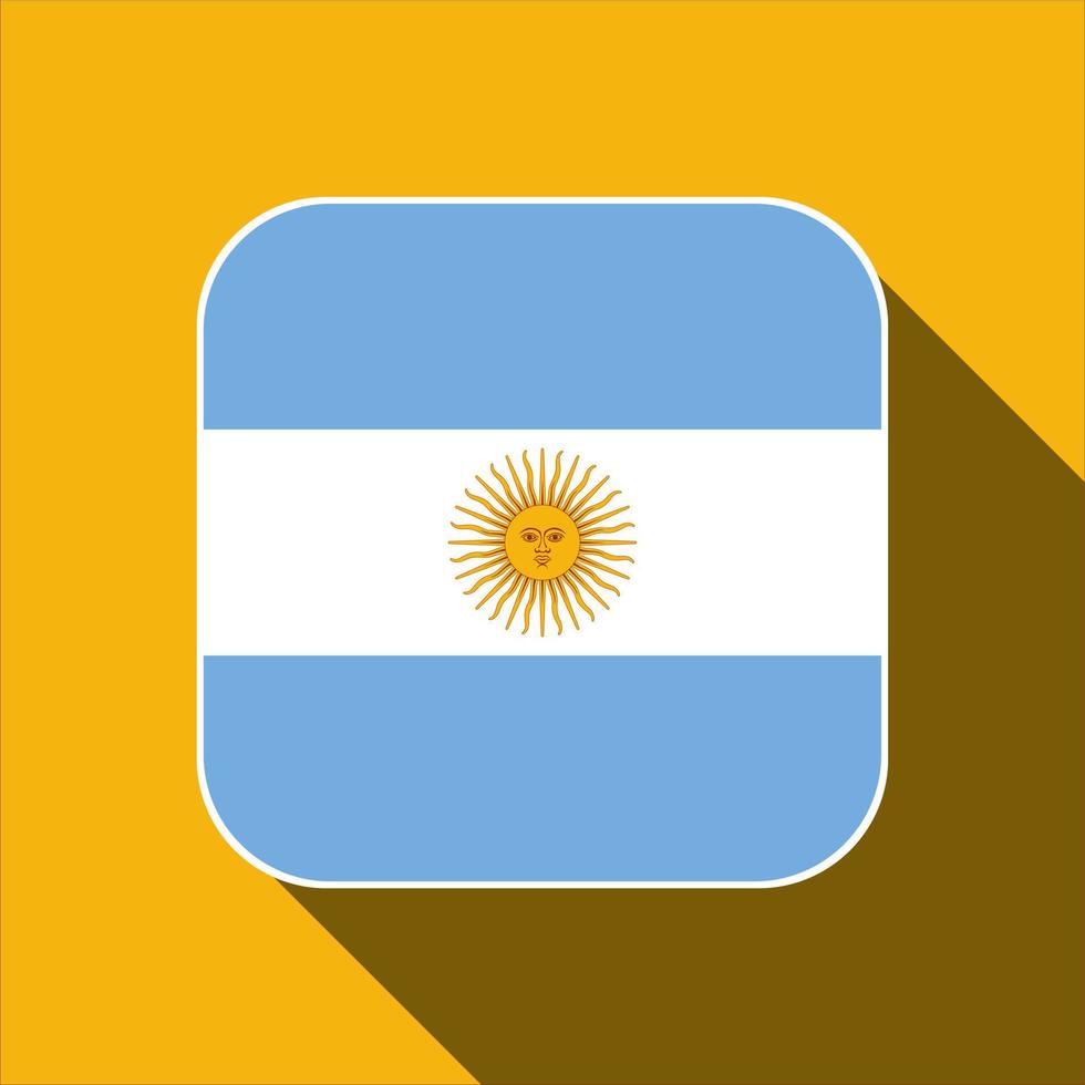 Argentina flag, official colors. Vector illustration.