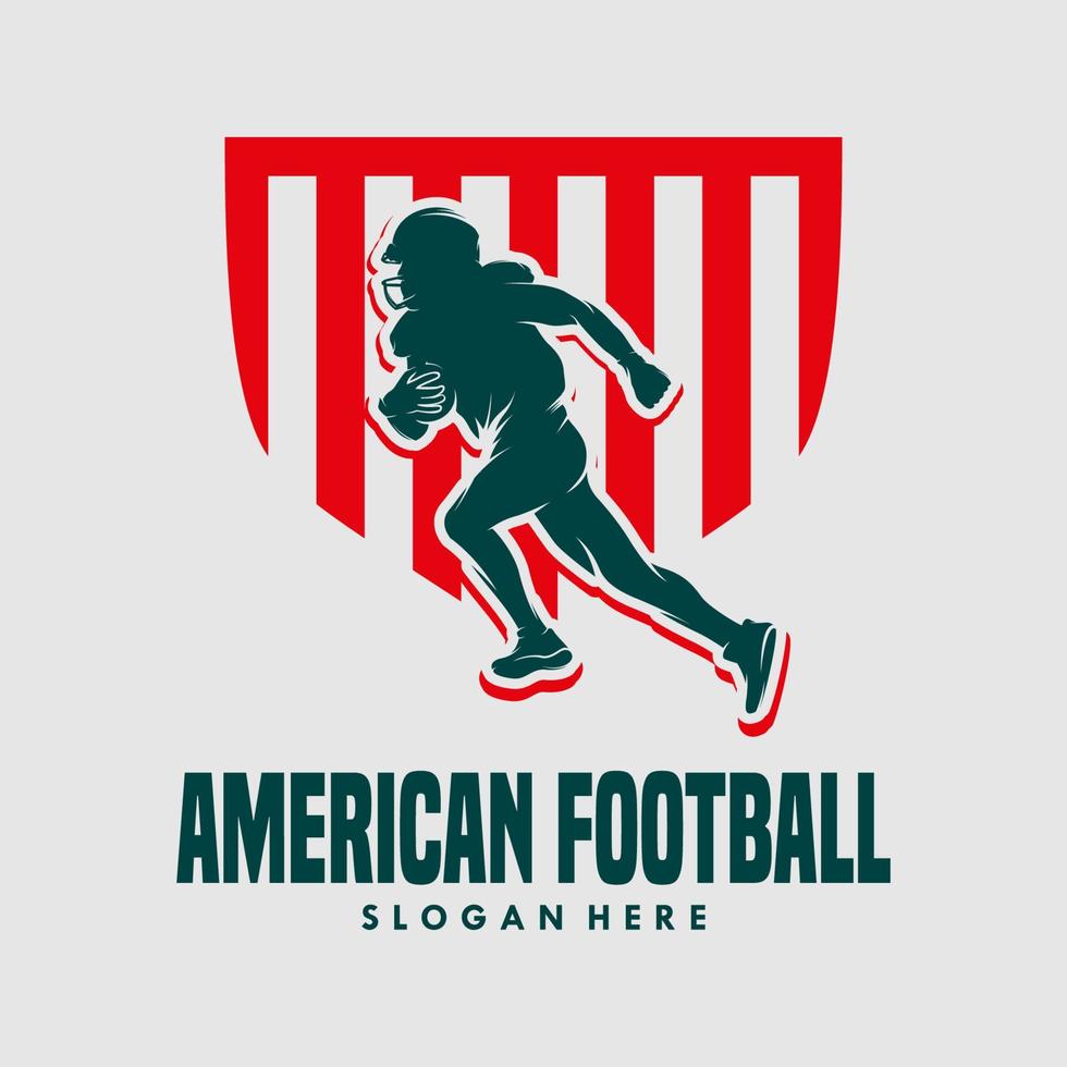 plantilla de diseño de ilustración de vector de fútbol americano