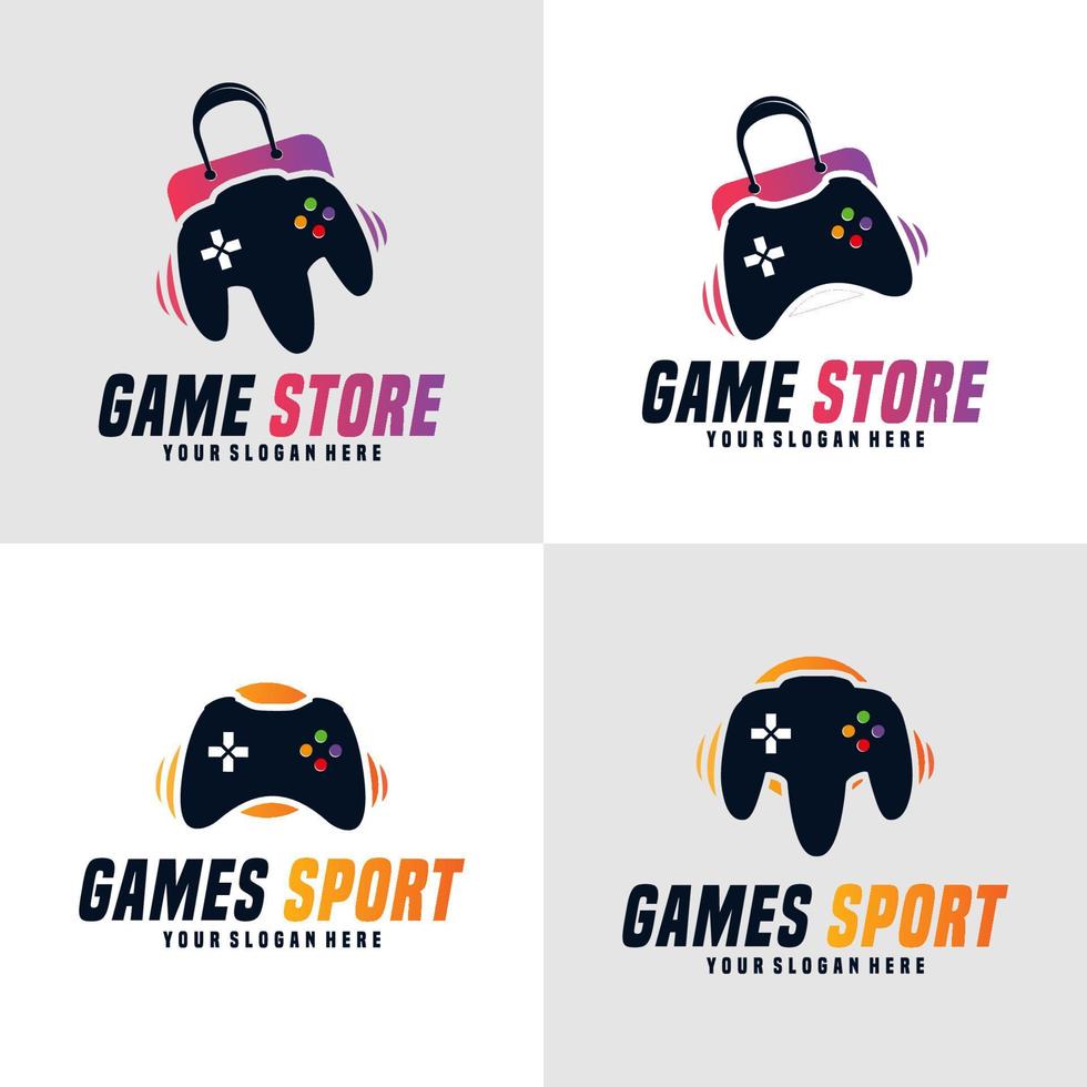 Set Of Game Store Logo Template Design Vector