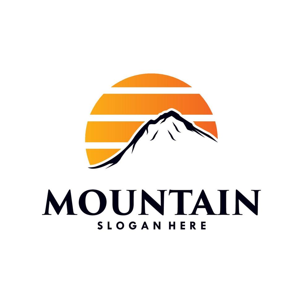 plantilla de vector de diseño de logotipo de montañas