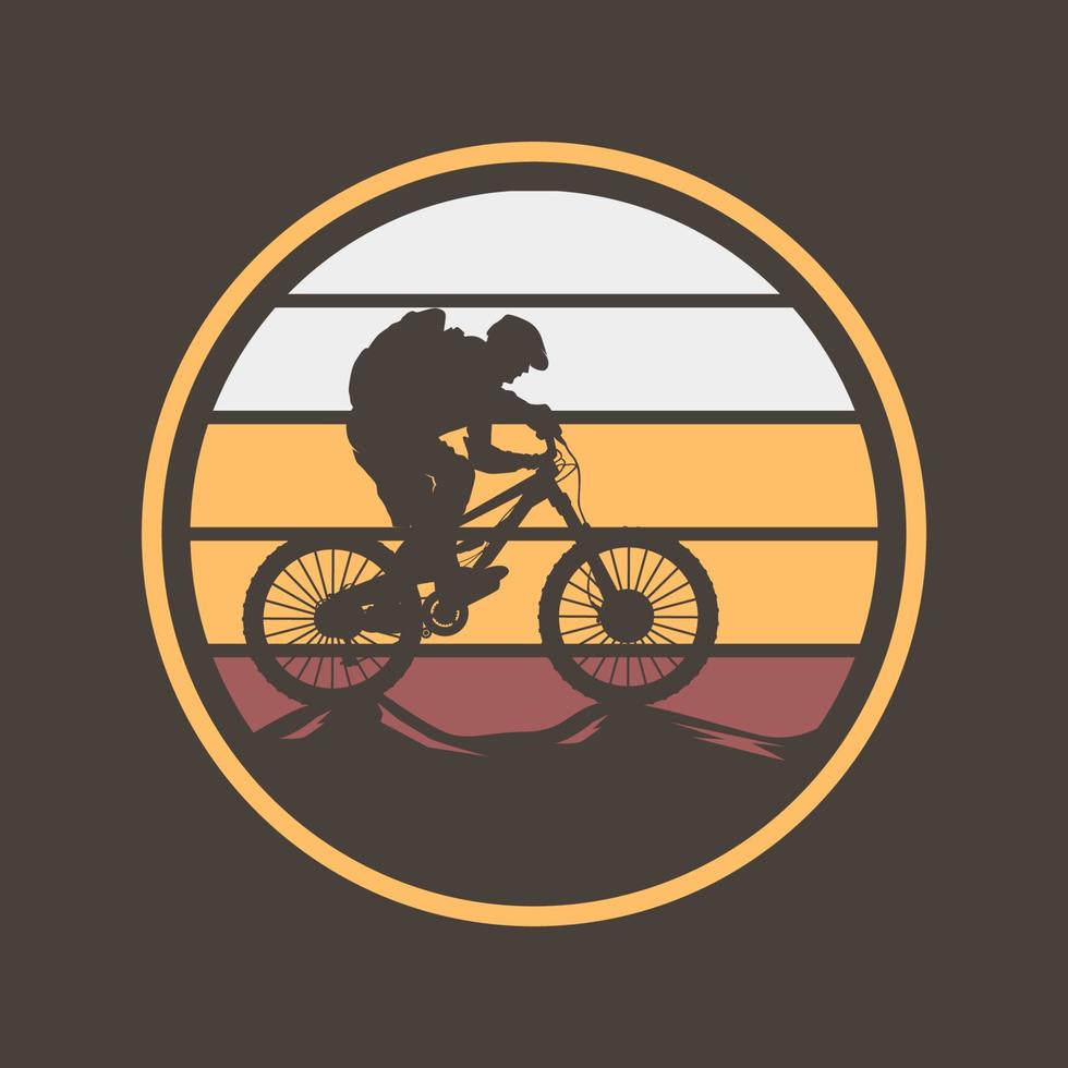 plantilla de diseño de logotipo de deporte de bicicleta vector