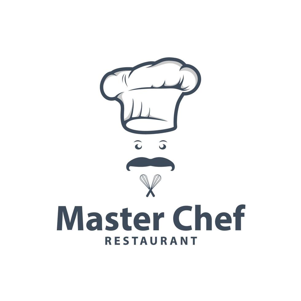 diseño de logotipo de restaurante master chef vector