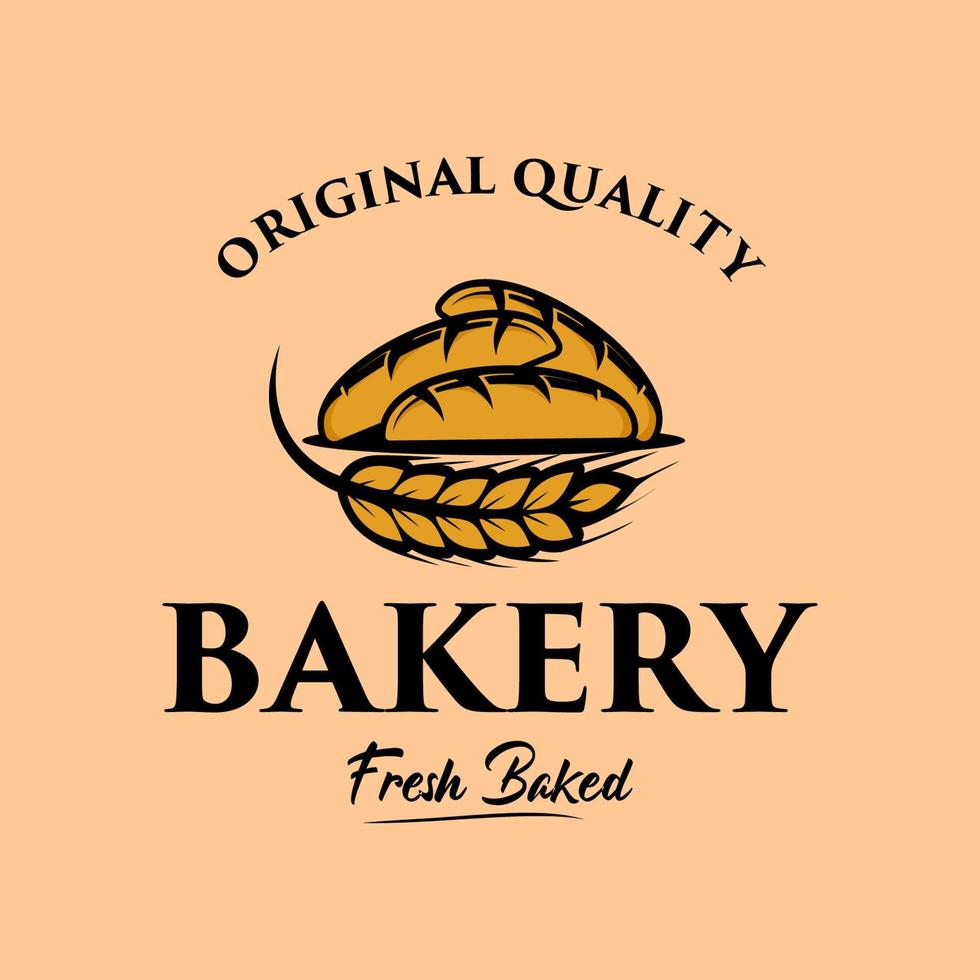 A collection of bakery logo design template vector