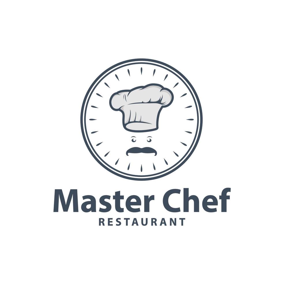 diseño de logotipo de restaurante master chef vector