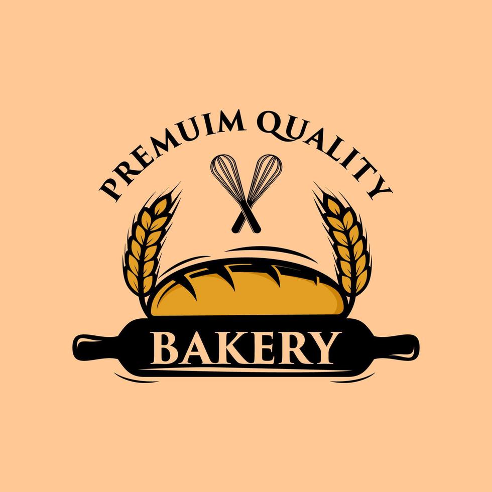 A collection of bakery logo design template vector