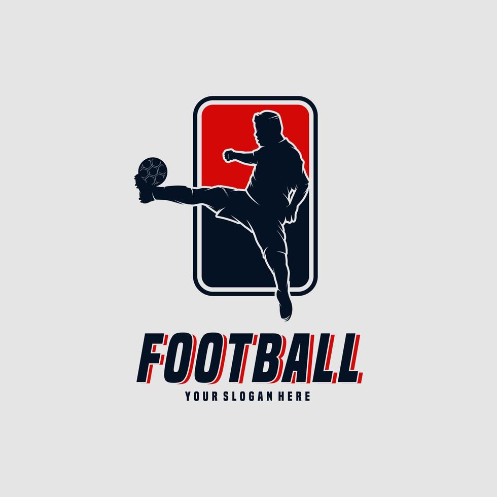 Football Player Man Logo Design vector