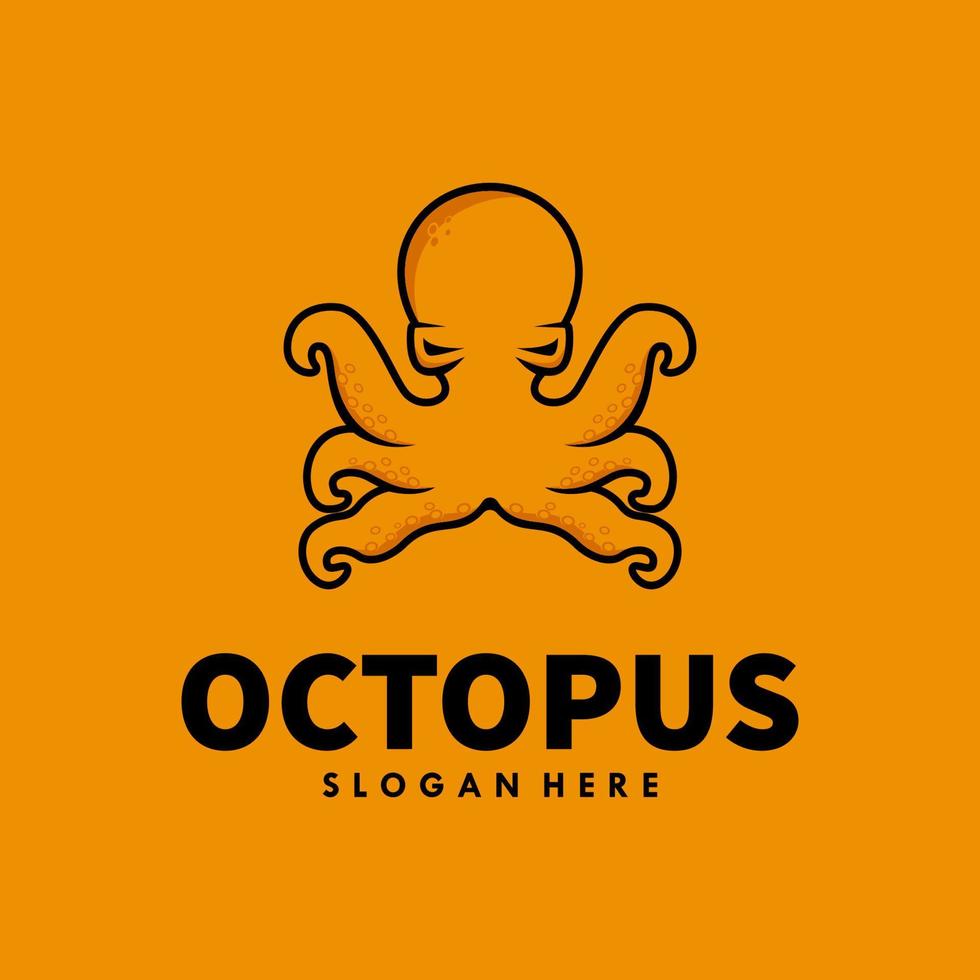 vector premium de plantilla de diseño de logotipo de pulpo