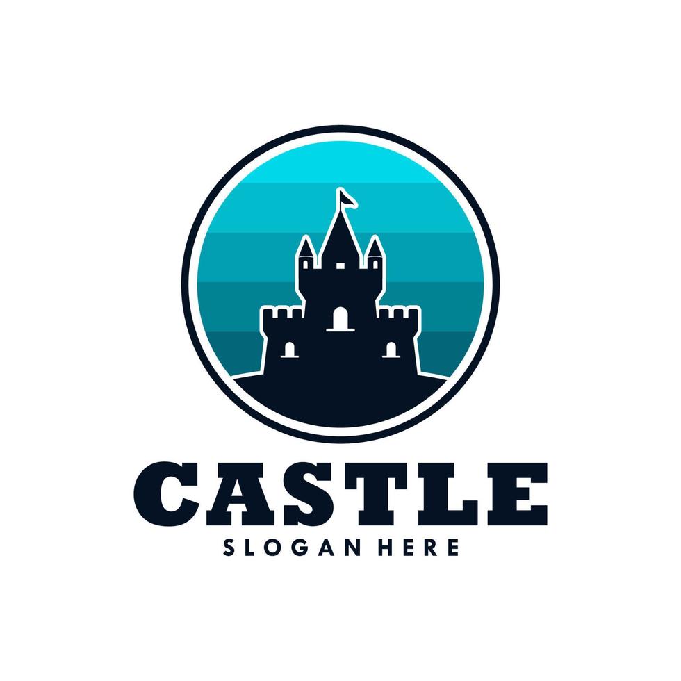 plantilla de diseño de icono de logotipo de castillo.ilustración vectorial vector