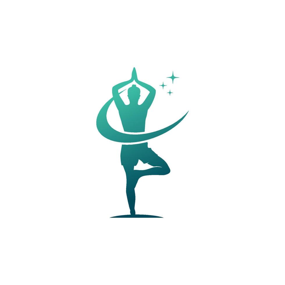 vector premium de diseño de plantilla de logotipo de yoga