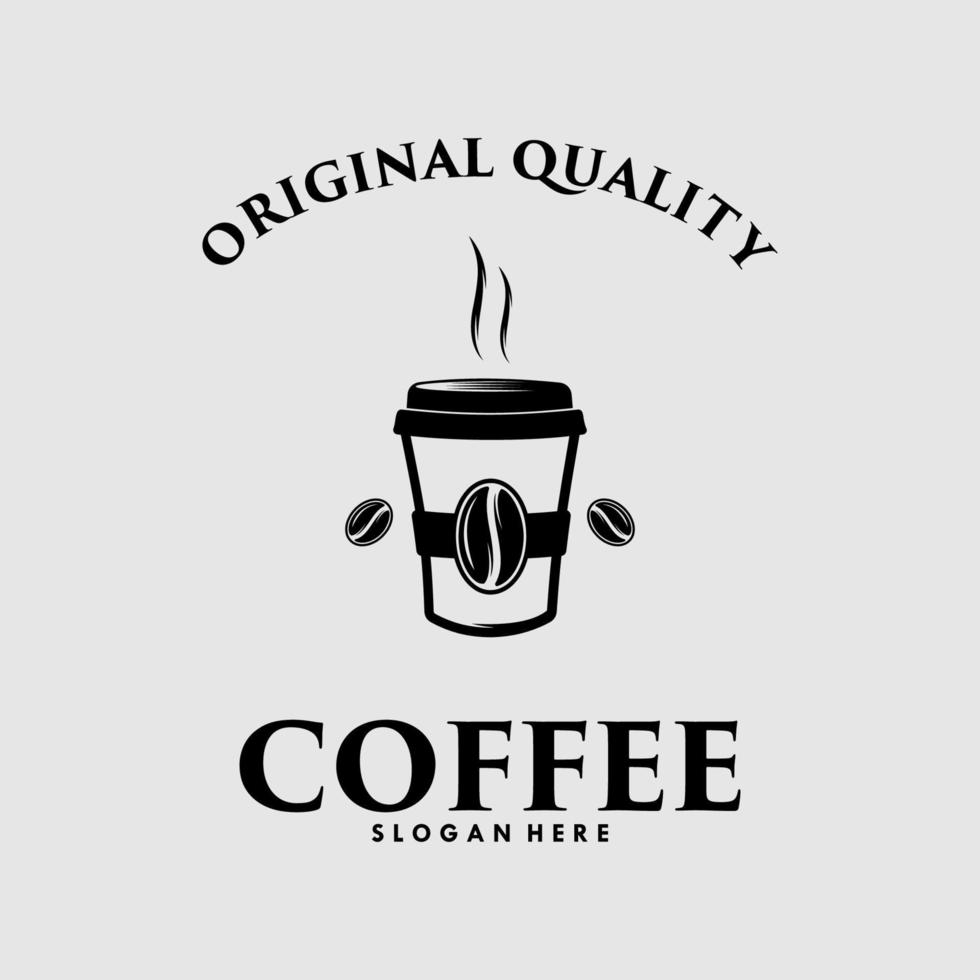 plantilla de diseño de logotipo de vector de café