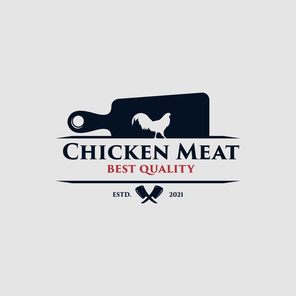 diseño de logotipo de la mejor calidad de carne de pollo vector