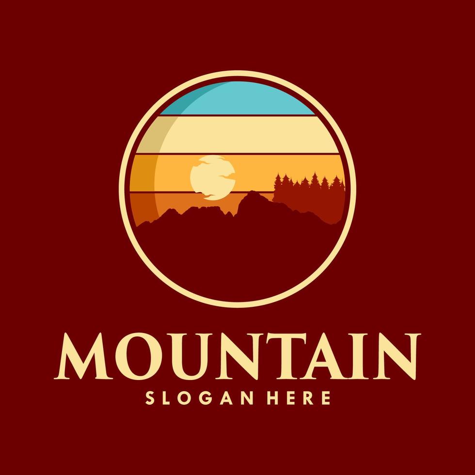 mountain logo design vector template