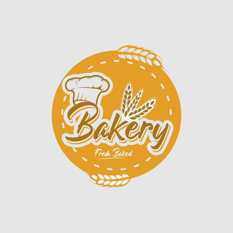 A collection of bakery logo design template vector