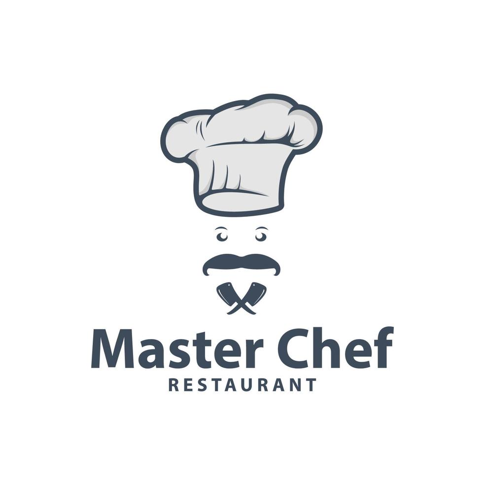 diseño de logotipo de restaurante master chef vector