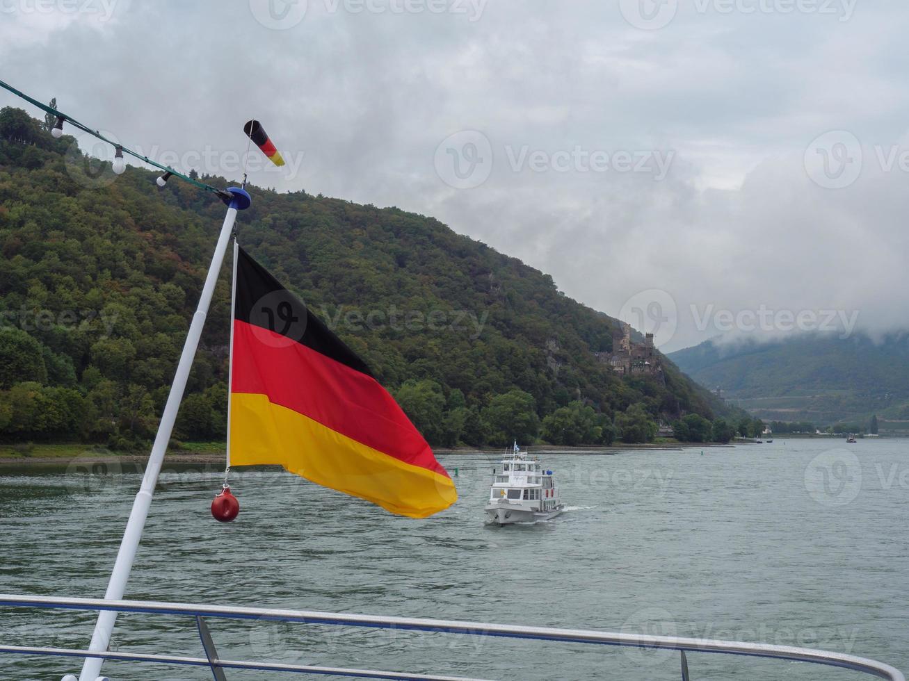 the river rhine near bingen photo