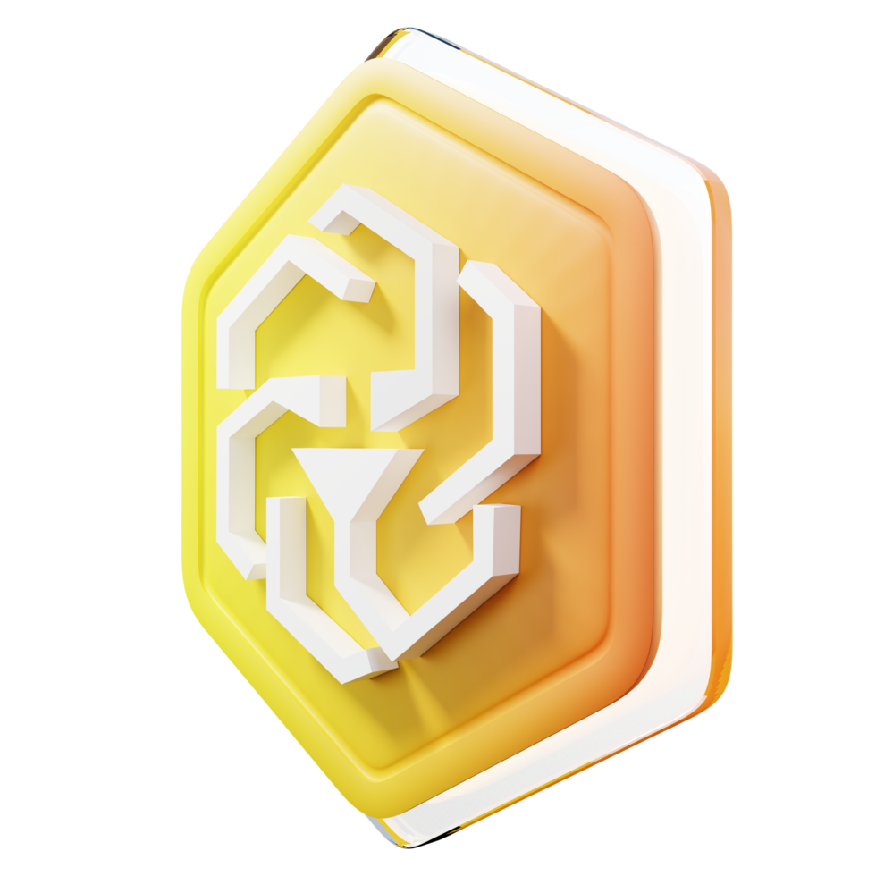 UNUS SED LEO LEO Badge Crypto 3D Rendering png