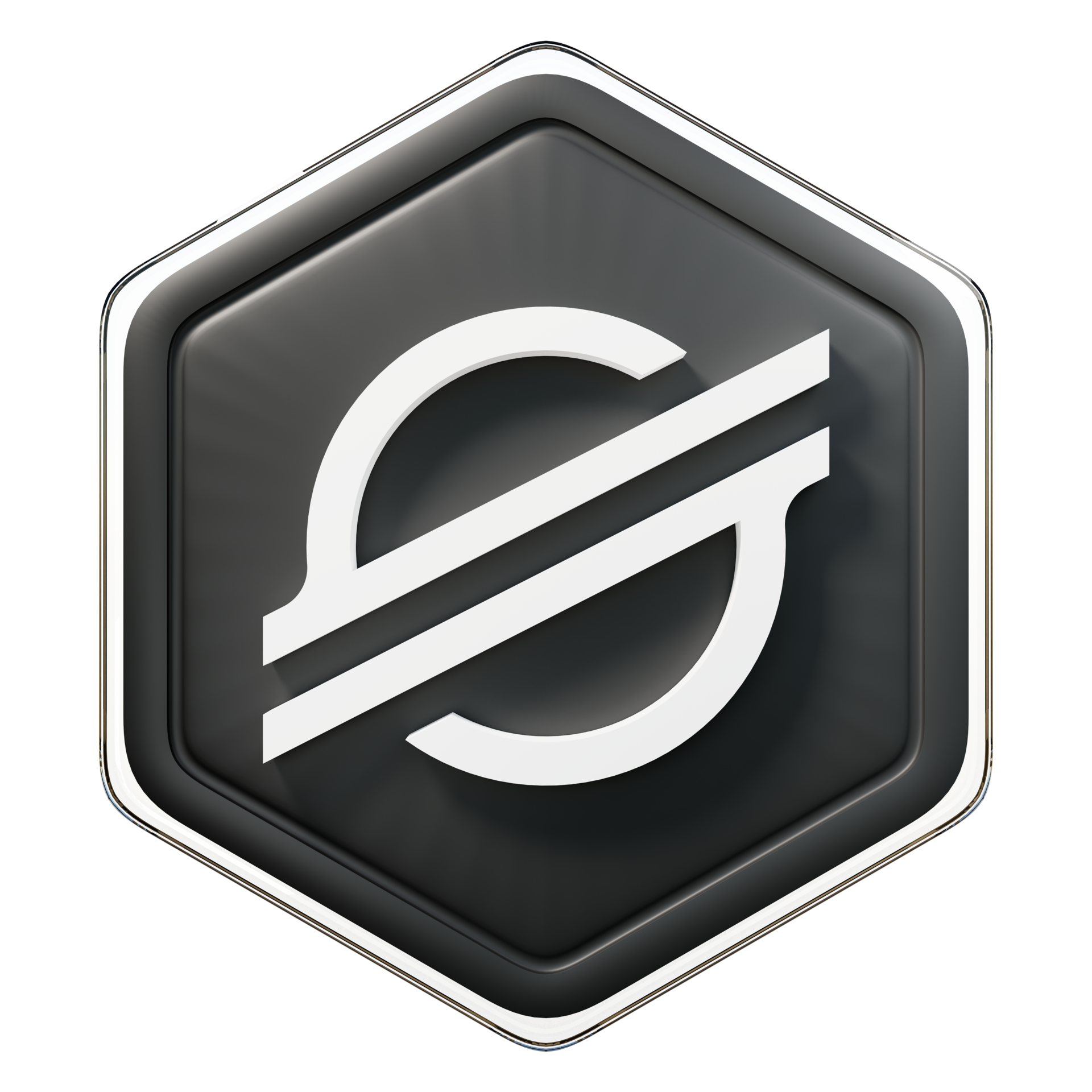 Stellar XLM Badge Crypto Isolated On White Background Blockchain