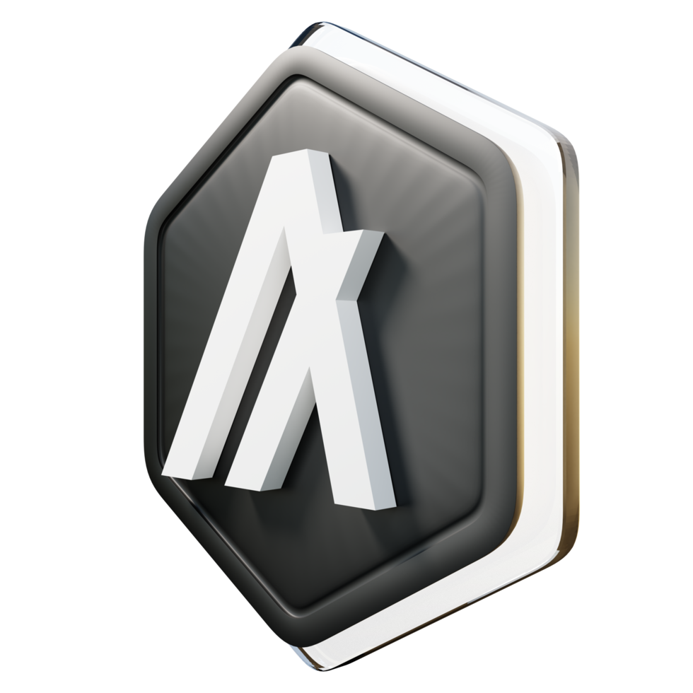 algorand algo badge crypto renderização em 3d png