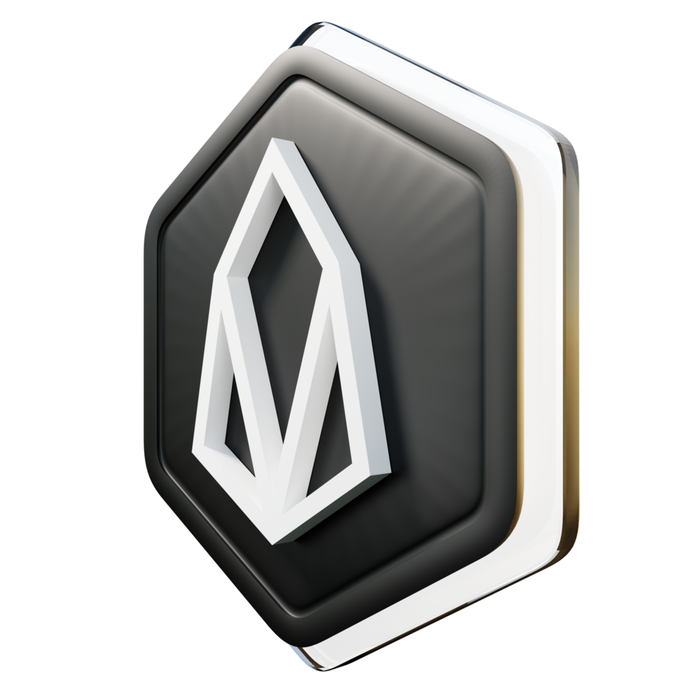 badge eos eos crypto rendu 3d png