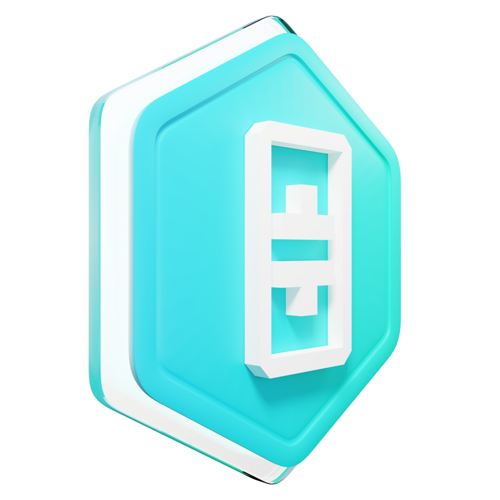 Theta Network THETA Badge Crypto 3D Rendering png