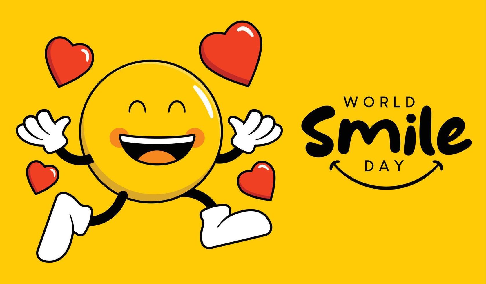 World smile day background vector