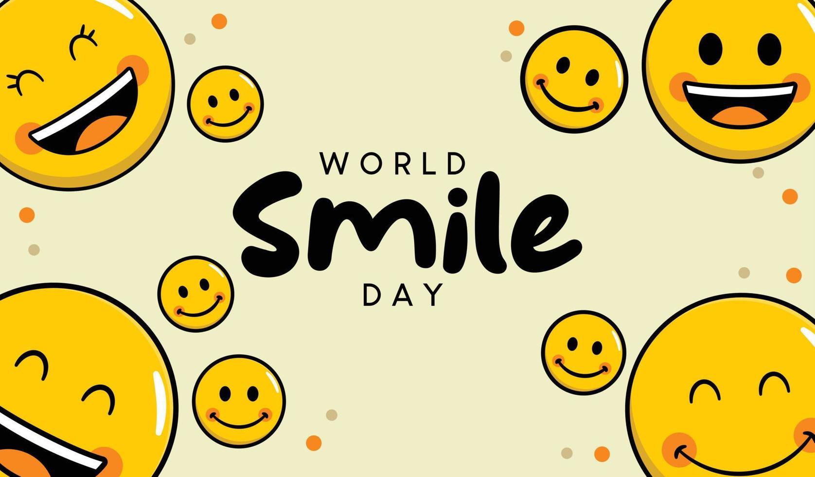 World smile day background vector