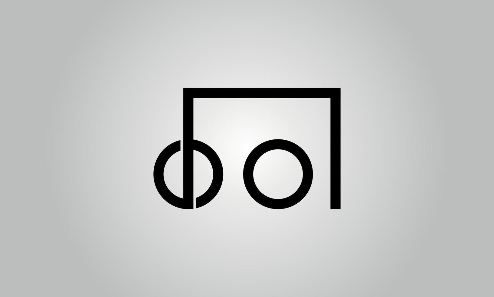 diseño del logotipo de la letra oo. oo logo con forma cuadrada en colores negros vector plantilla de vector libre.