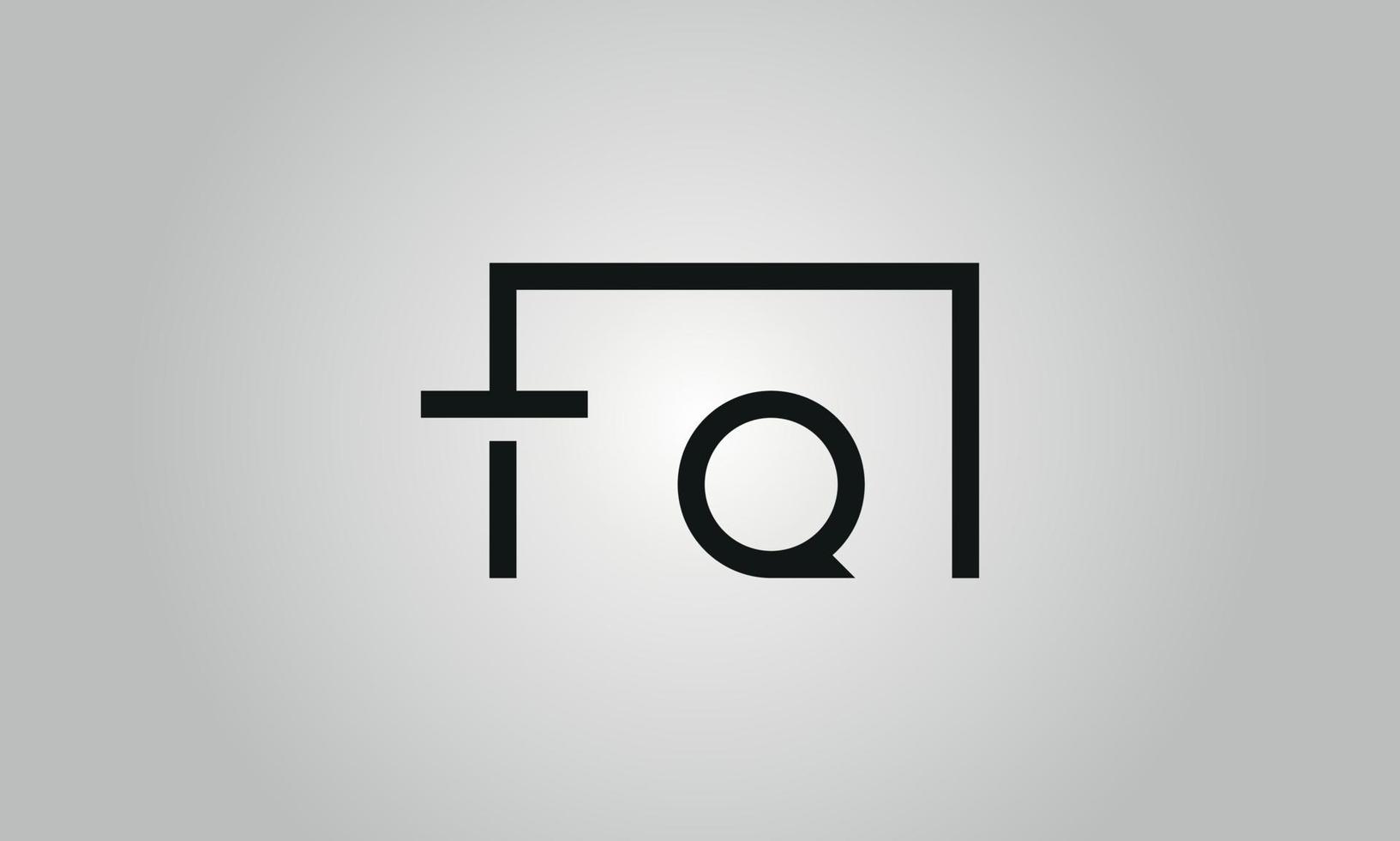 diseño del logotipo de la letra tq. logotipo de tq con forma cuadrada en colores negros vector plantilla de vector libre.