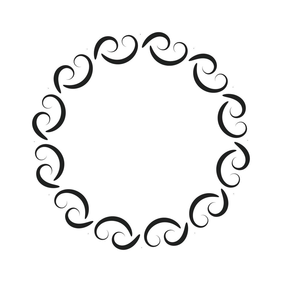 Hand Drawn Floral Frame Design vector