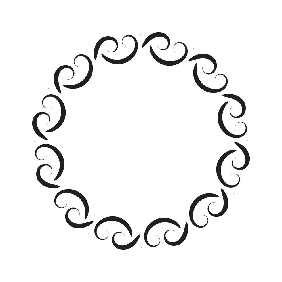 Hand Drawn Floral Frame Design vector