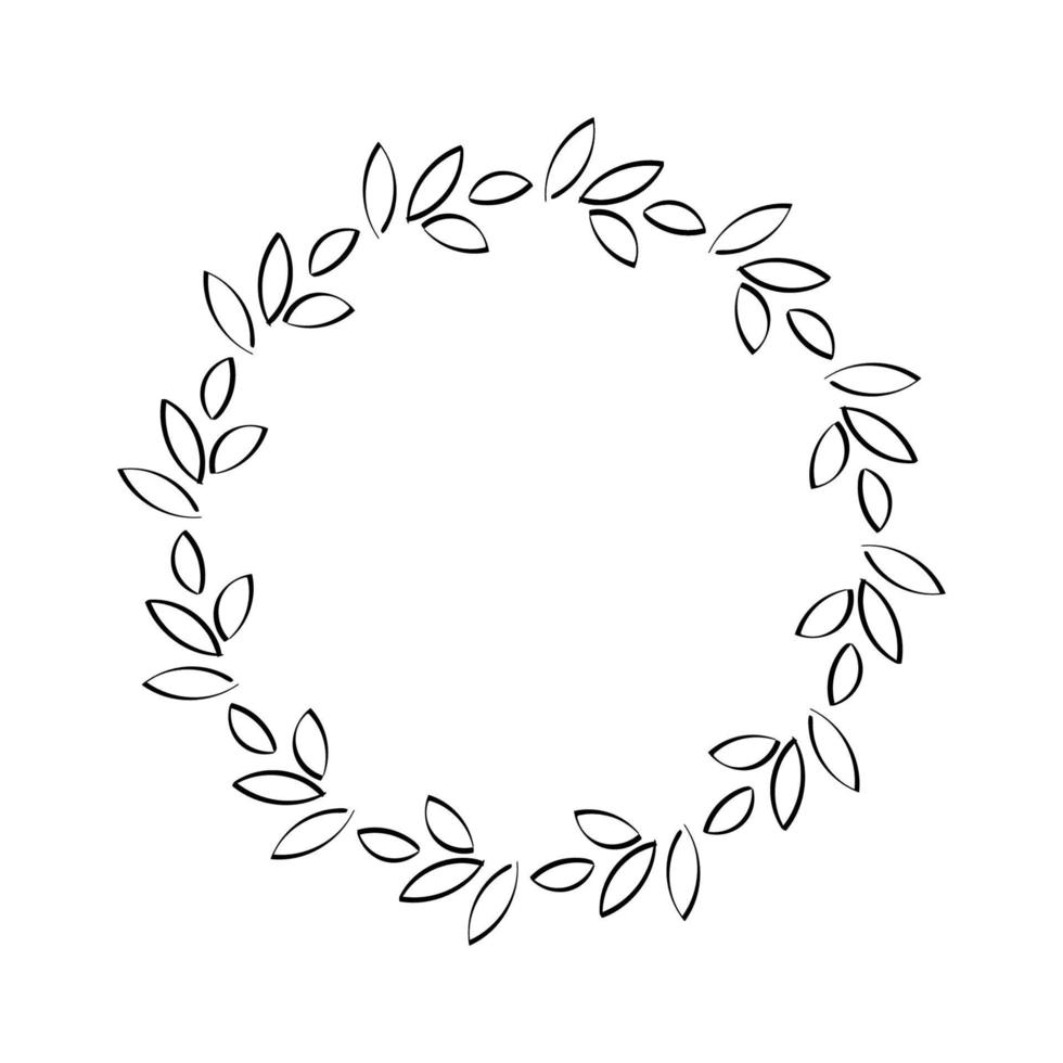 Hand Drawn Floral Frame Design vector