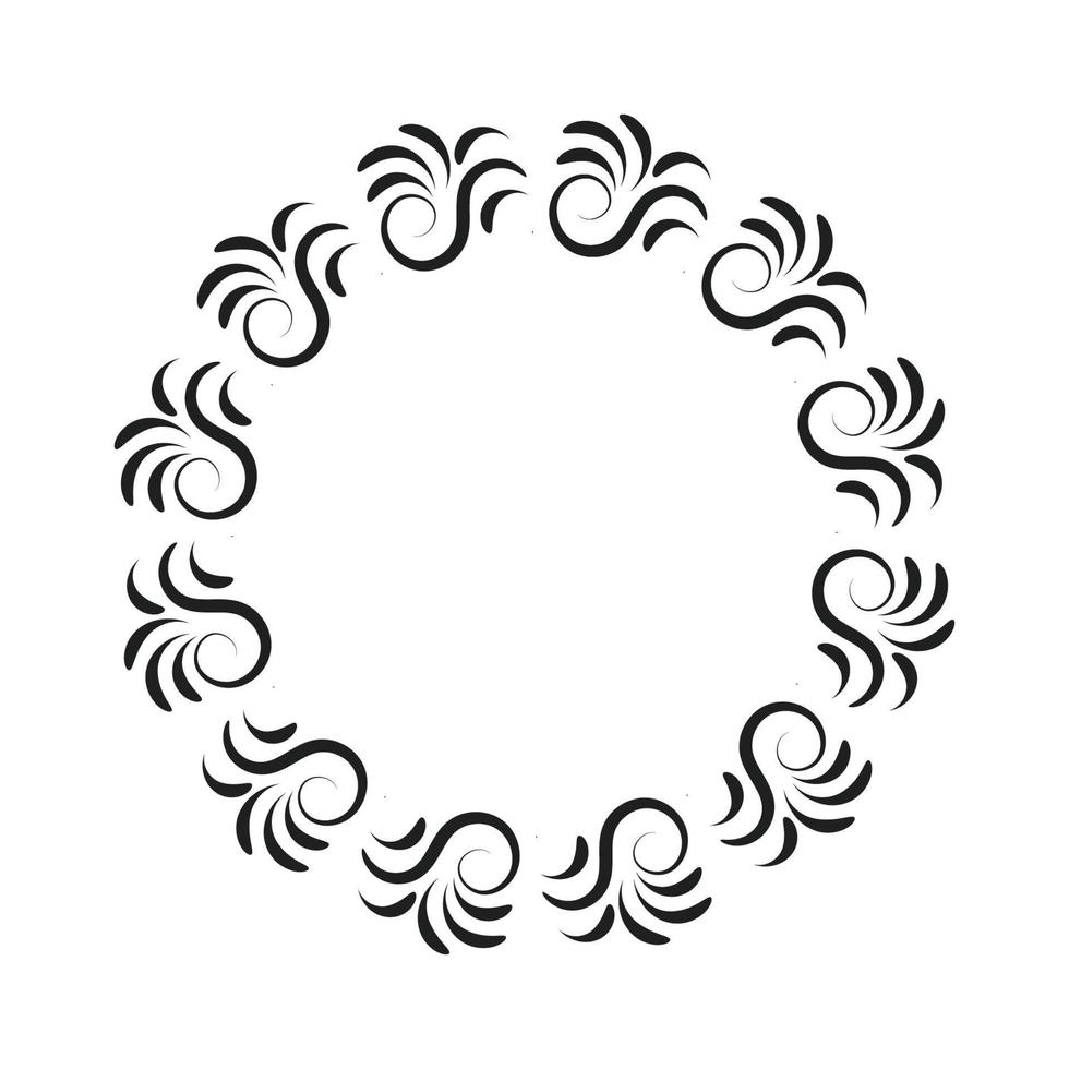 diseño de marco floral dibujado a mano vector