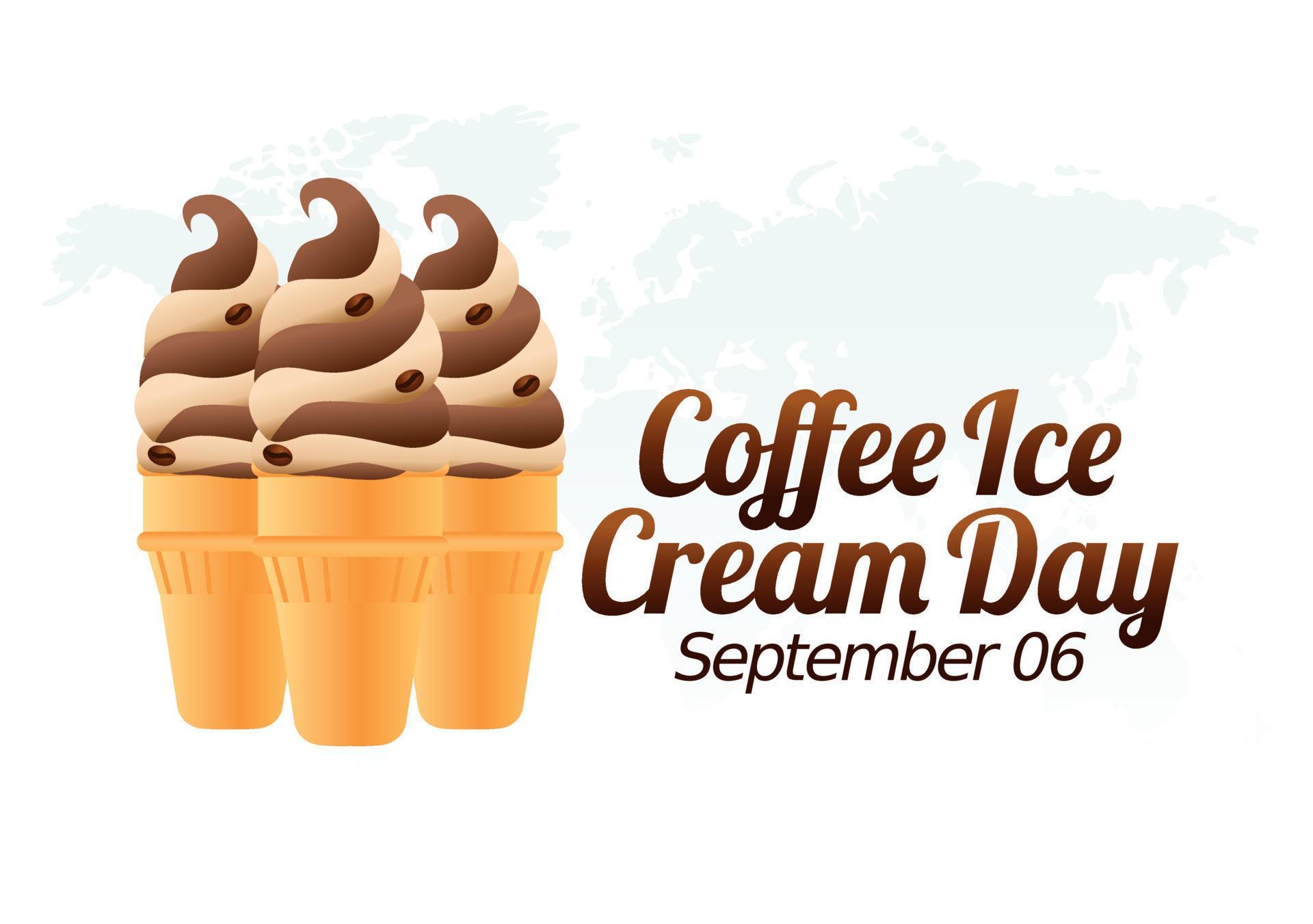 vector graphic of coffee ice cream day good for coffee ice cream day