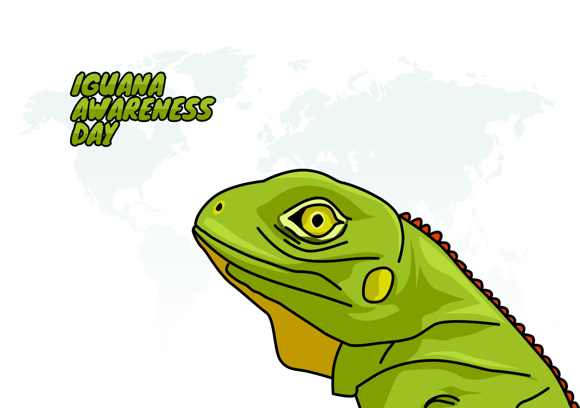 vector graphic of iguana awareness day good for iguana awareness day