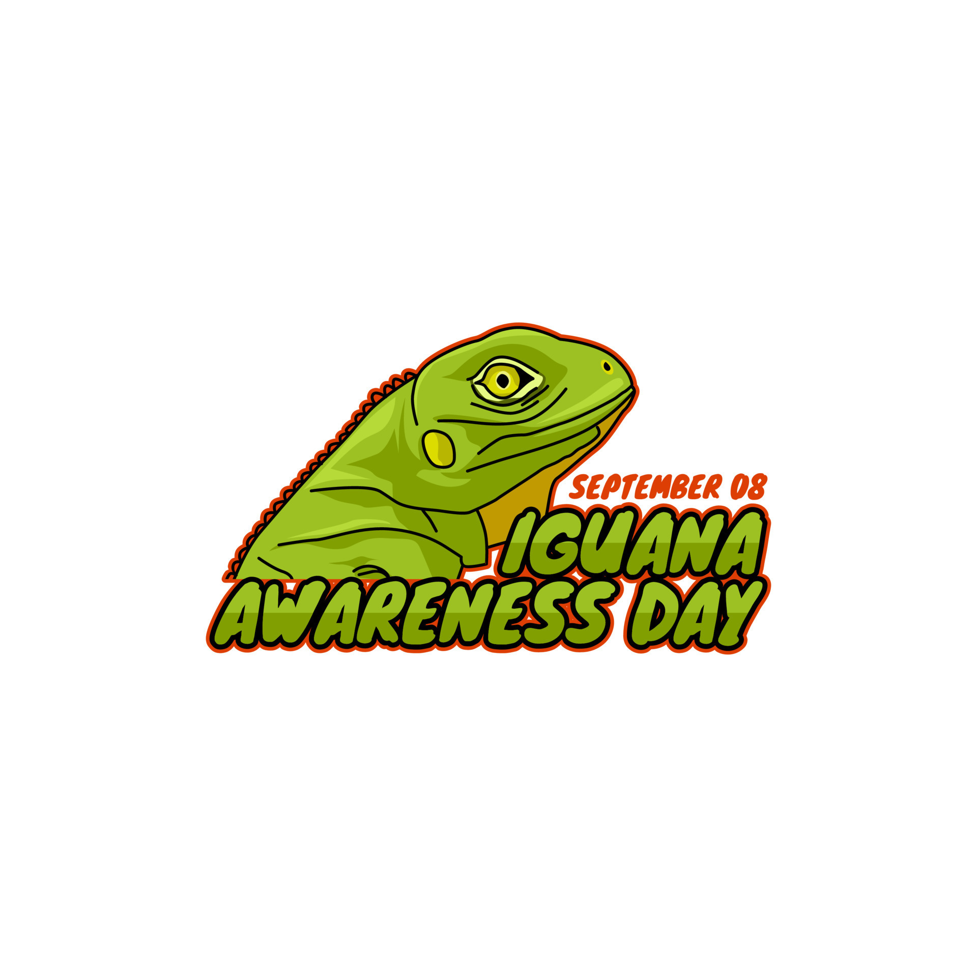 vector graphic of iguana awareness day good for iguana awareness day