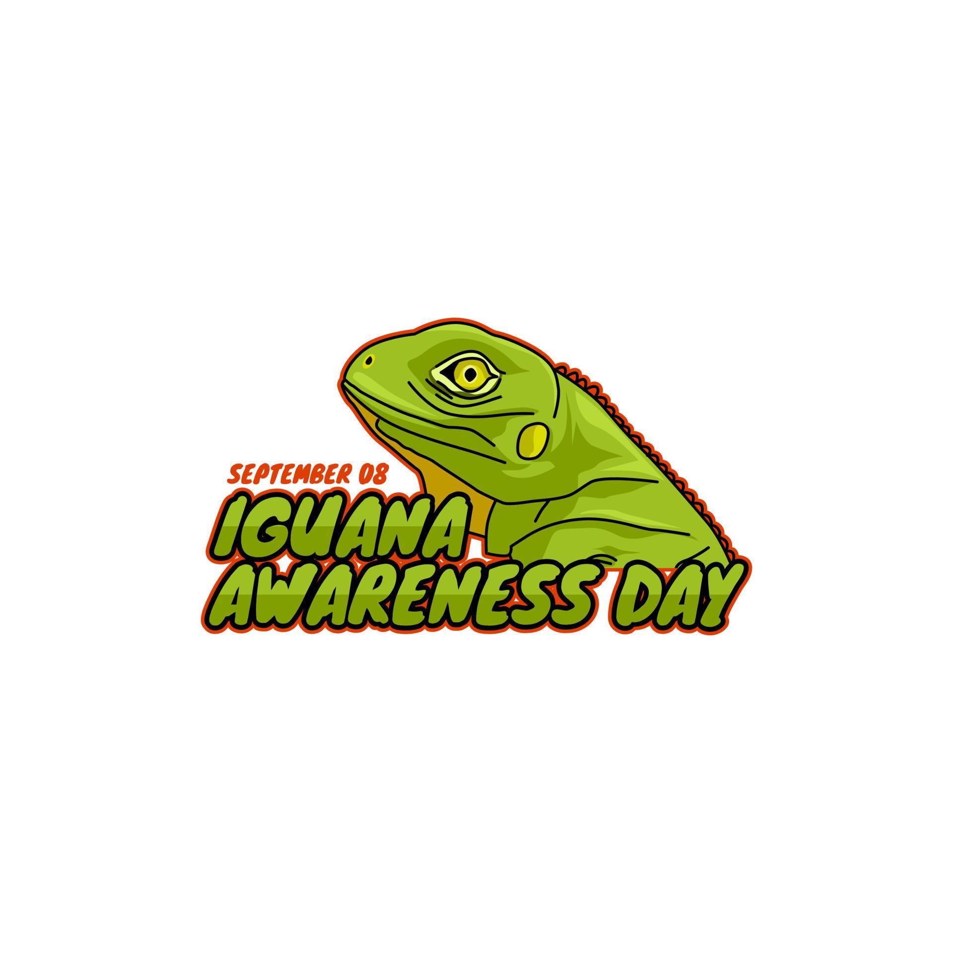 vector graphic of iguana awareness day good for iguana awareness day