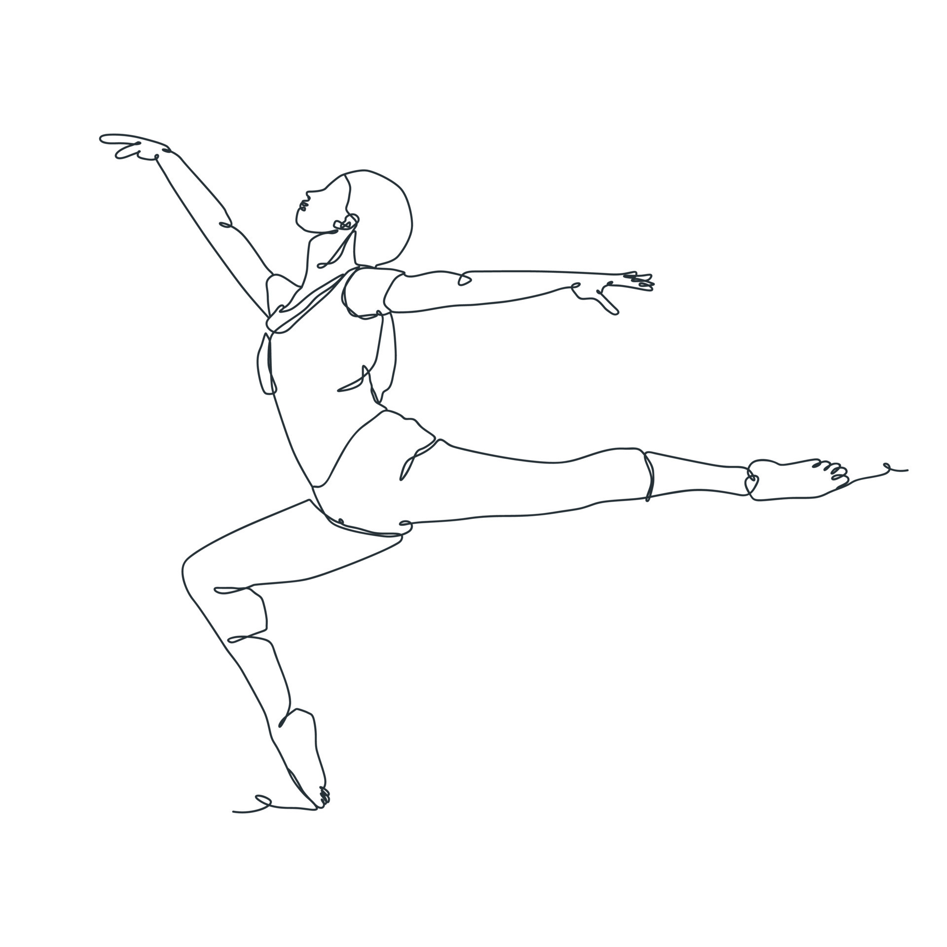 ilustración de dibujo de línea continua de bailarina de ballet 11225305  Vector en Vecteezy