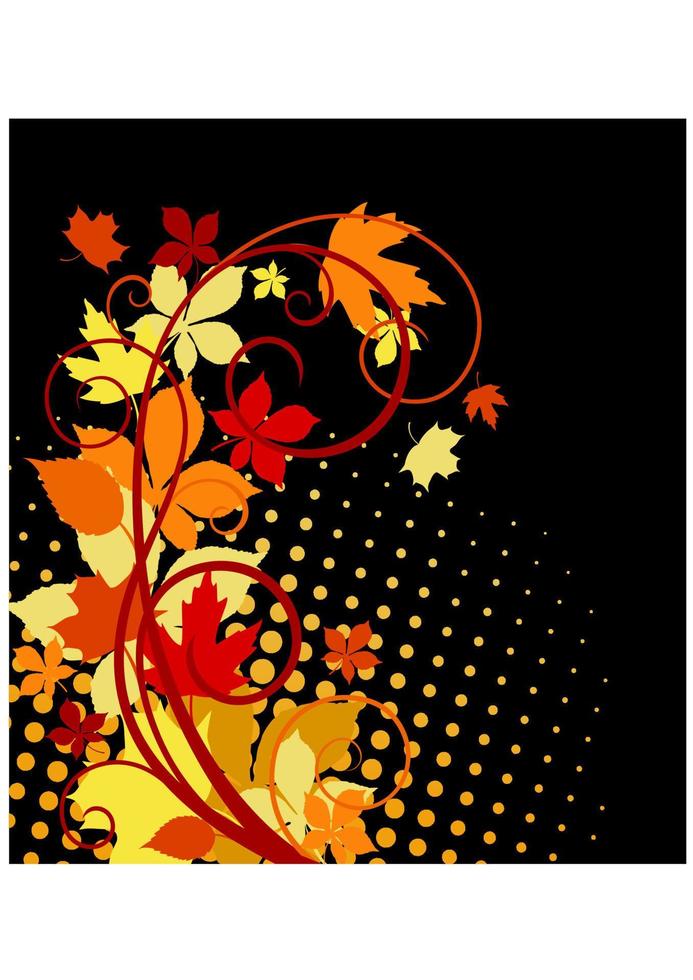 Autumnal leaves background vector