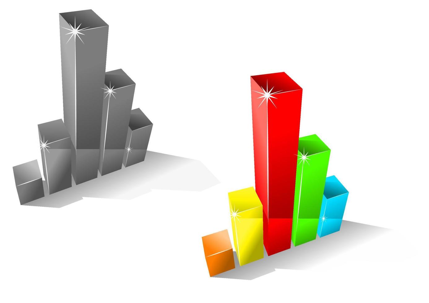 gráfico de negocios brillante de color vector