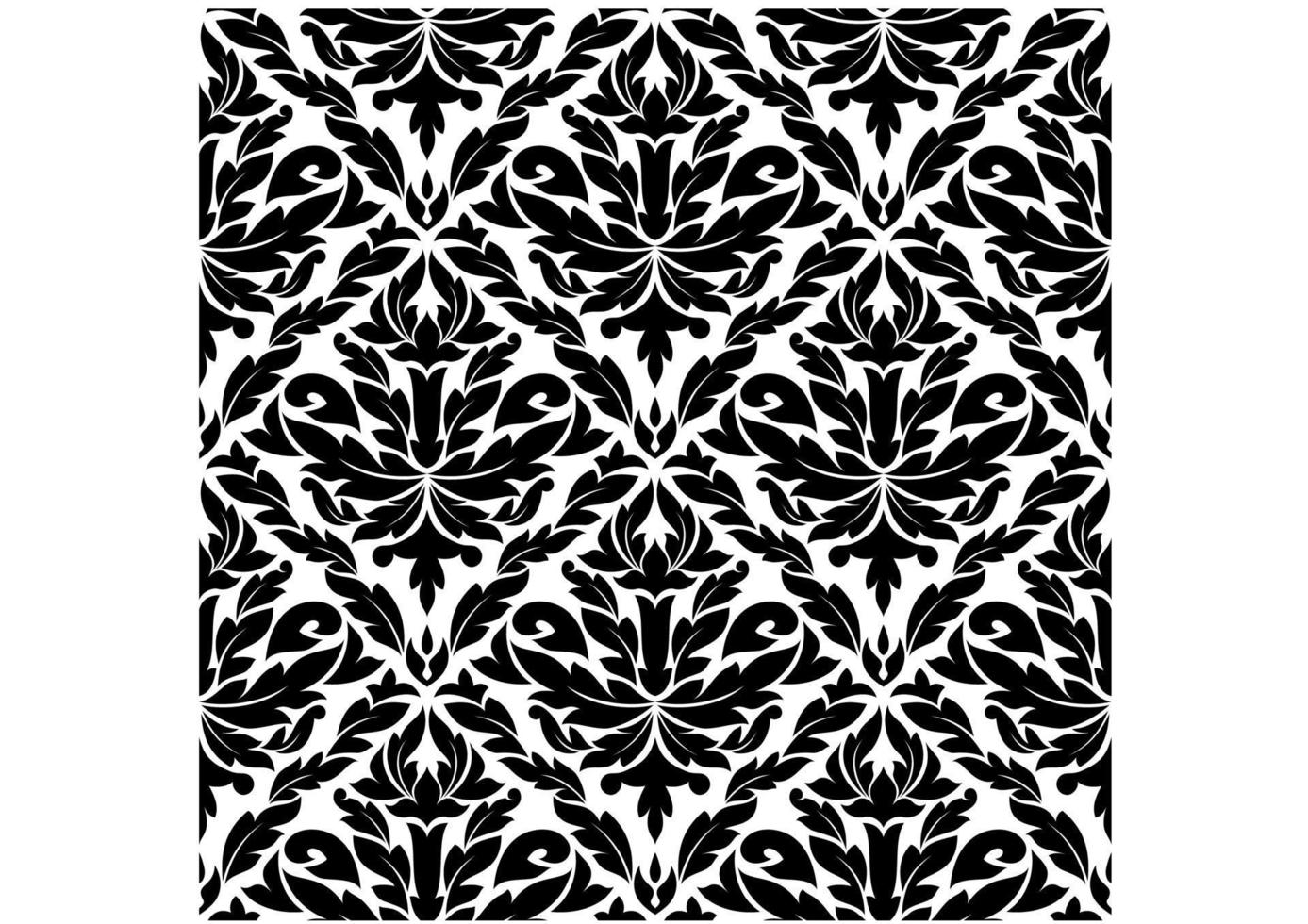 Seamless pattern in damask style vector