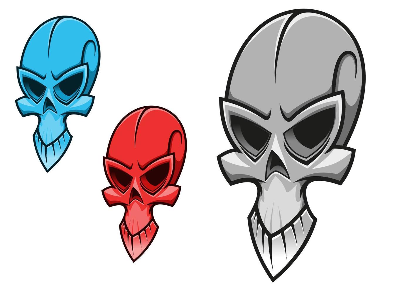 Scary skull character vector