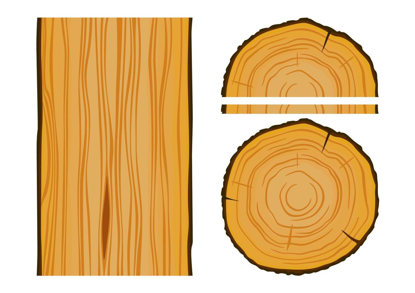 Timber and wood texture with elements vector