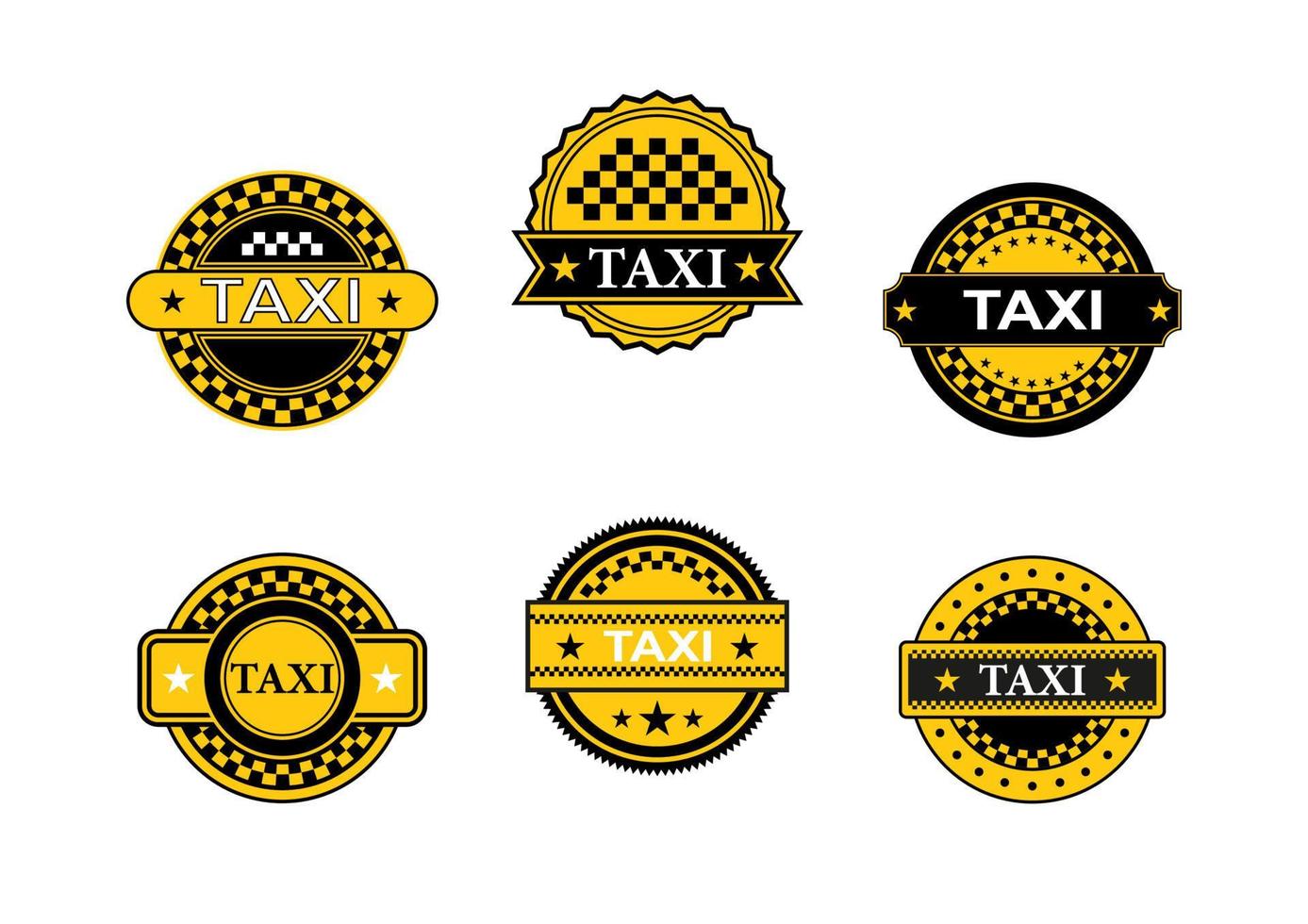 Taxi symbols and signs vector