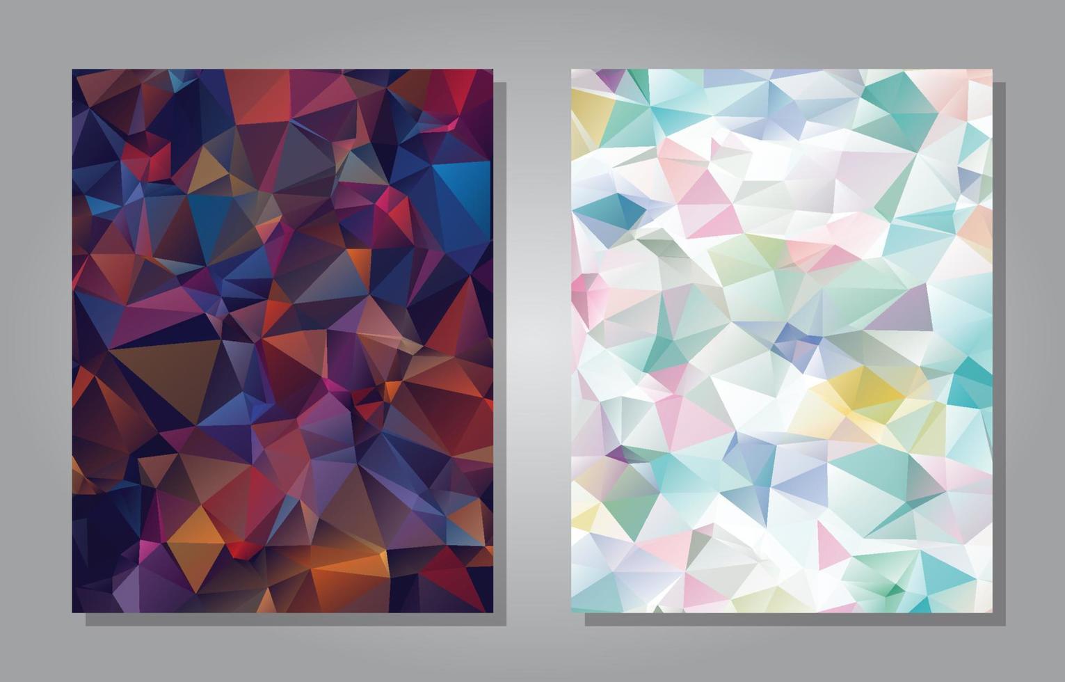 Vector geometrical background with triangles. Colorful low poly illustration for card, poster or wallpaper. Multicolor mosaic design element.