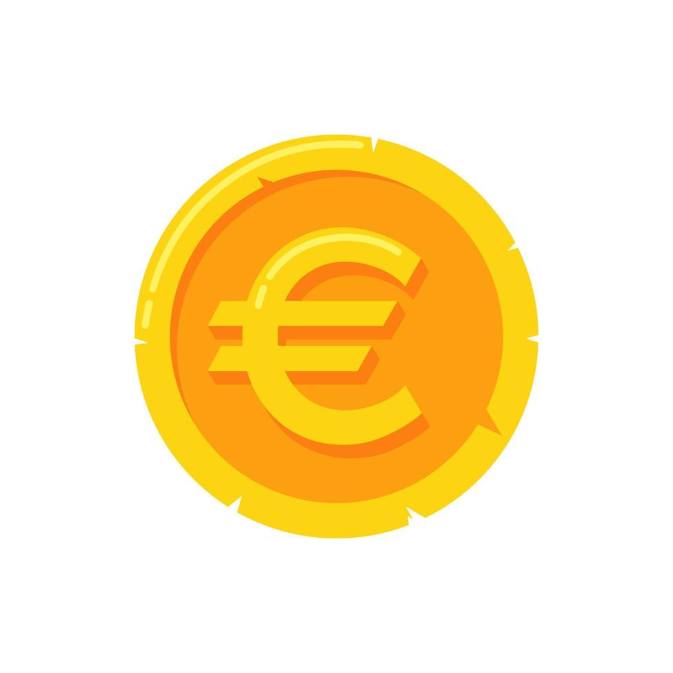 ilustración de una moneda de euro. activo gráfico vectorial de ilustración comercial o financiera vector