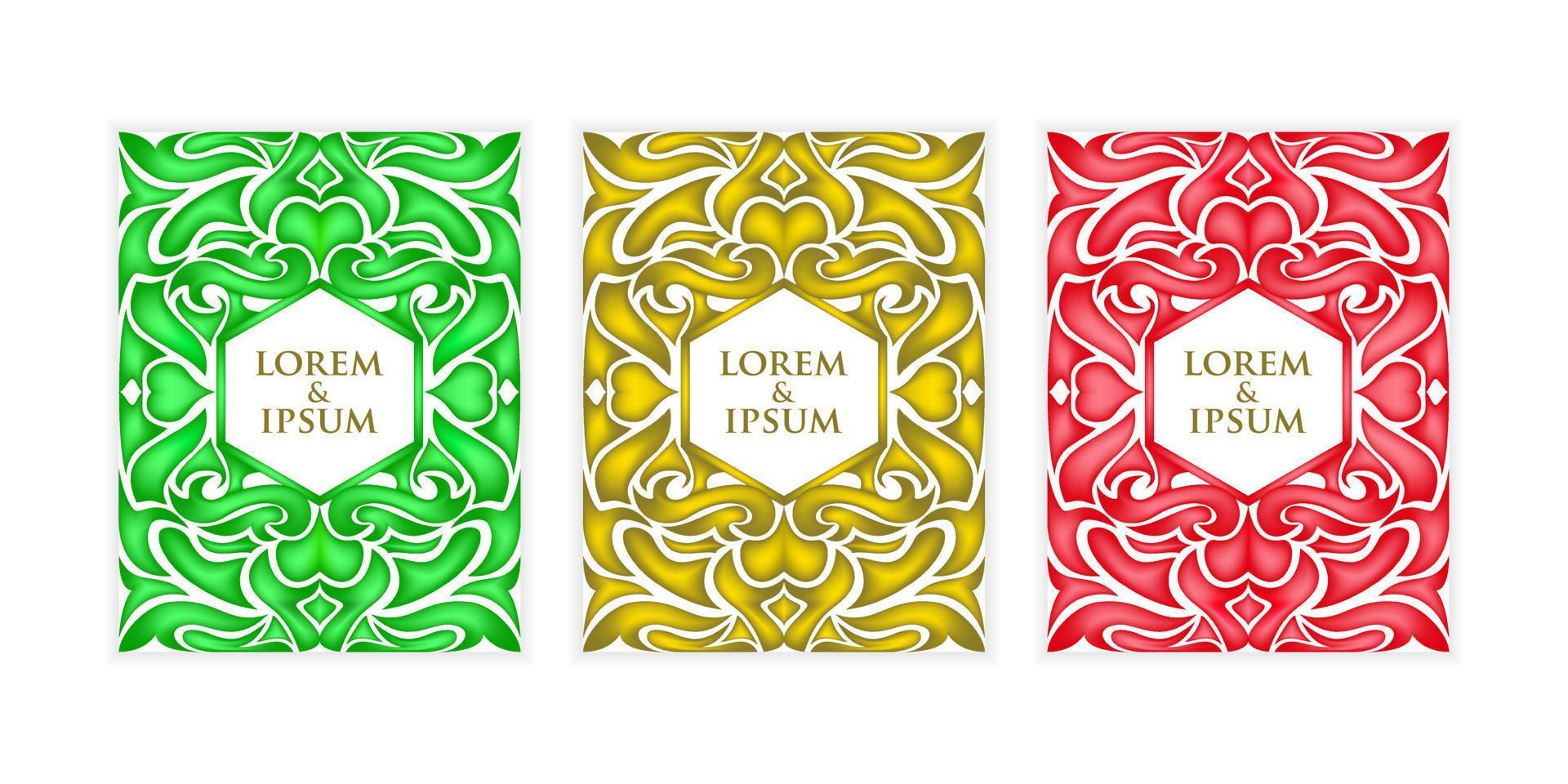 happy ornament luxury invitation background vector