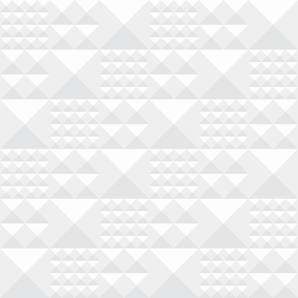 Seamless mosaic pattern with pyramid relief volume surface. Monochrome white shades. Vector