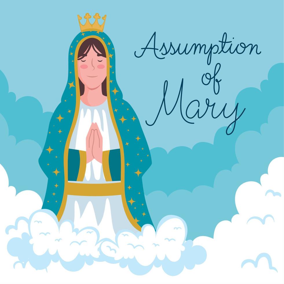 assumption of mary poster vector